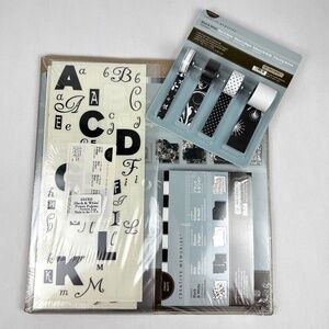 NIP Creative Memories 12x12 Power Palette System Black & White w/Paper Ribbon